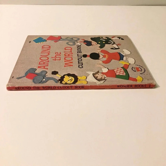 Vintage 1964 Wonder Book Around The  World Cut Out Book - Picture 3 of 16